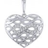 Silvego Strieborný prívesok srdce Infinity Mathilde s Brilliance Zirconia PRGPKP0822PS