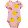 CARTER'S Body krátky rukáv Purple Lemon dievča 18m