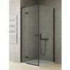 New Trendy Reflexa Black sprchovací kút 80x80 cm obdĺžniková čierna matné/priehľadné sklo EXK-4914