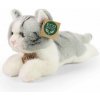 RAPPA Plyšová kočka ležící šedá 20 cm, Eco-Friendly