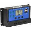 Solárny regulátor nabíjania 40A 12V/24V PWM (Regulátor nabíjania pre fotovoltické systémy 12V a 24V s ochranou akumulátora a USB výstupmi)
