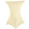 Elastický obrus na koktejlový bistro stôl 80 cm VIAC FARIEB Farba obrusu: KRÉMOVÁ / IVORY