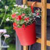 Závesný kvetináč na balkón - červený