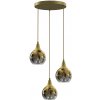 EUlight Závesné svietidlo Monte, 3x zlaté sklenené tienidlo, g, o