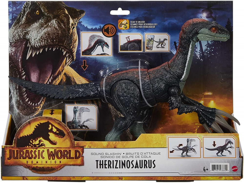 Mattel Jurassic World Dinosaurus so zvukmi Therizinosaurus
