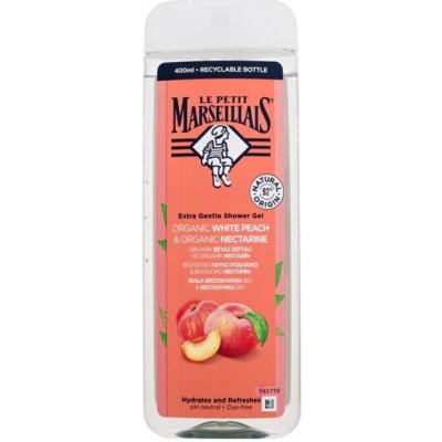 Le Petit Marseillais Extra Gentle Shower Gél Organic White Peach & Organic Nectarine - Hydratačný a osviežujúci sprchový gél 400 ml