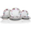 BANQUET Jedálenská súprava 18 ks PINK FLOWERS