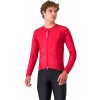 Castelli Fly Jack-Sey, Rich red Veľkosť: XL Pánsky ľahký cyklo dres/bunda do prechodného obdobia