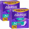 Always Daily Fresh Normálne čistiace vložky 2 x 76 ks