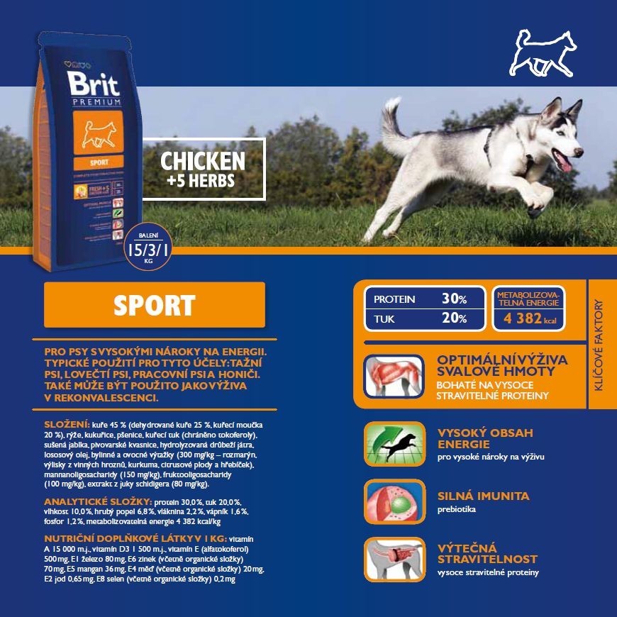 Brit Premium Sport 15 kg od 45,5 € - Heureka.sk