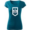 DRAGOWA dámske tričko army girl petrol blue