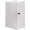 CERANO - Sprchová zástena Walk-in Crystal Ľ/P - 8 mm - bezvzperový systém - čierna matná, mliečne sklo - 60x200 cm