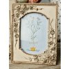 Clayre & Eef Béžovo-zlatý antik romantický fotorámik s ružami - 16*3*21/ 10*15 cm - Clayre & Eef