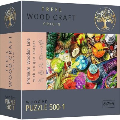 Trefl Drevené puzzle 501 - Farebné koktaily 20154