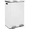 Spirella pedálový odpadkový kôš na triedený odpad Aliya, matný biely, oceľ, 2× 30 l