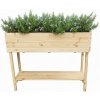 ATMOWOOD Vyvýšený drevený truhlík s policou 80 cm - borovica