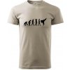 Karate Evolúcia - kop - Klasické pánske tričko vyššej gramáže - XL ( Ľadovo sivá )