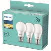 Philips 8718699775490 žiarovka Philips LED E27, 8W, 806lm, 2700K, biela, 3 ks