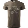 Kameň nožnice papier Spock - Klasické pánske tričko vyššej gramáže - 3XL ( Army )