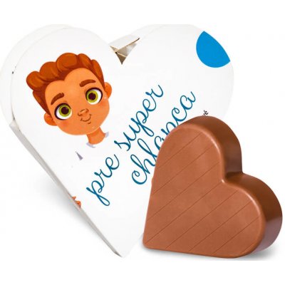 Chocolate Patrik Čokoládové srdce biele mliečne - Pre super chlapca