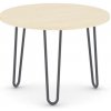 Okrúhly konferenčný stôl SPIDER, priemer 60 cm, čierna podnož, breza
