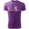 EKG volejbalistky - Pánske tričko Fantasy športové - 3XL ( Fialová )