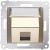 CB Elektro Kryt zásuvky tel/dát. 1xRJ12/RJ45 pre keystone, šikmá zlatá mat.metal. SIMON54Pre (simon)