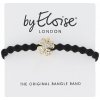 By Eloise London Gold Diamanté Clover Leaf Black