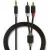 Kábel Jack 3,5mm stereo/2x Cinch 3m NEDIS CABW22200AT30