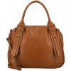 Dámska kožená kabelka na rameno koňaková - Delami Vera Pelle Tirza koňak