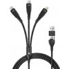 CONNECT IT Wirez 6in1 2x USB-C, 1x Lightning, 1,25 m, ČERNÝ CCA-2320-BK