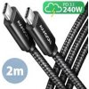 Axagon BUCM2-CM20AB USB-C USB-C, 2m, černý