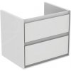 Kúpeľňová skrinka pod umývadlo Ideal Standard Connect Air 60x44x51,7 cm v kombinácii svetlo šedá lesk / biela mat E0818EQ