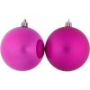 DECOLED Plastové loptičky, d.6 cm, ružové, 12x lesklé, 12x matné