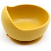 Malý Ježko Detská silikónová miska MODERN - Mustard Yellow