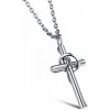 Troli Oceľový náhrdelník Krížik KNSC-003