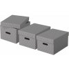 Archivačná krabica ESSELTE Home, veľkosť M, 26.5 x 20.5 x 36.5 cm, šedá - set 3 ks (628283)