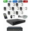 Amiko IP 7 kamerový set so switchom, 4Mpix, Tube (1401K7V2) (Amiko)
