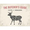 Ceduľa The Butchers Guide - Cuts of Venison 30cm x 20cm Plechová tabuľa