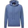 Fruit of the Loom Mikina Premium Hooded Sweat s kapucí, pánská COT-162152t3805 2XL Melír modrá retro