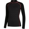 Dámske funkčné tričko Zulu Merino 240 Zip Long Veľkosť: M / Farba: čierna/ružová