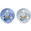 BIBS Colour cumliky z prirodneho kaucuku 2ks - velkost 1 - Sky Blue / Baby Blue