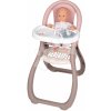 Jedálenská stolička Highchair Natur D'Amour Baby Nurse Smoby s 2 doplnkami pre 42 cm bábiku od 18 mes