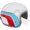 přilba HERITAGE, NOX PREMIUM (bílá,modrá,červená, vel. XL)