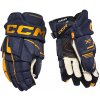 Hokejové rukavice CCM Tacks XF Navy/Sunflower Senior 15 palcov