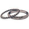 Partnerské prstene Sign of Love®: čierne zlato, guľatý 1,6 mm + plochý 2,6 mm - OP-SAV3-CZ-OP-SAV4-CZ SAVICKI