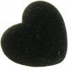 Nos srdíčko černé plyšové 18 mm