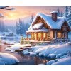 Diamantový obraz Zimný večer v horách