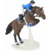 Figúrka PAPO Skákajúci kôň s jazdkyňou (3465000515607)