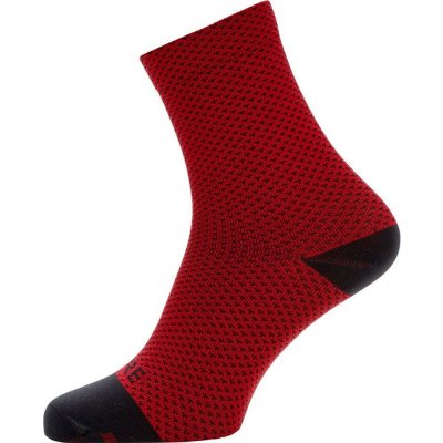 Gore C3 Dot Mid Socks-red/black